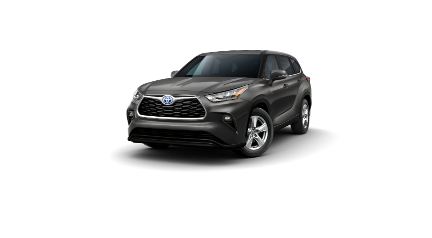 Your 2024 Highlander Hybrid LE
                Vehicle Overview, Magnetic Gray Metallic exterior, front view