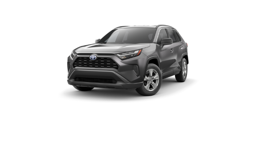 Your 2024 RAV4 Hybrid LE
                Vehicle Overview, Magnetic Gray Metallic exterior, front view