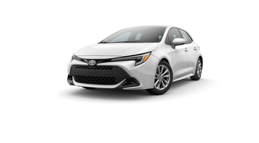 Your 2024 Corolla Hatchback SE
                Vehicle Overview, Ice Cap exterior, front view