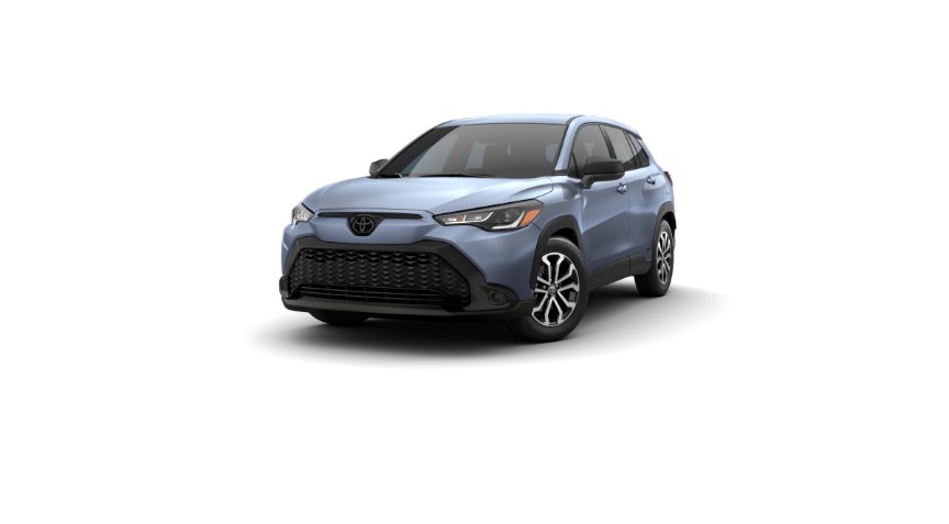 Your 2024 Corolla Cross Hybrid S
                Vehicle Overview, Celestite exterior, front view