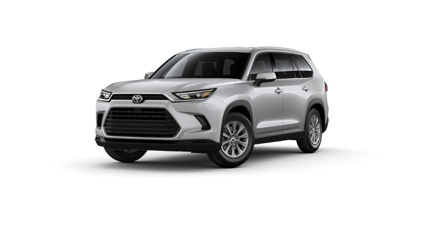 Your 2024 Grand Highlander Hybrid XLE
                Vehicle Overview, Celestial Silver Metallic exterior, front view