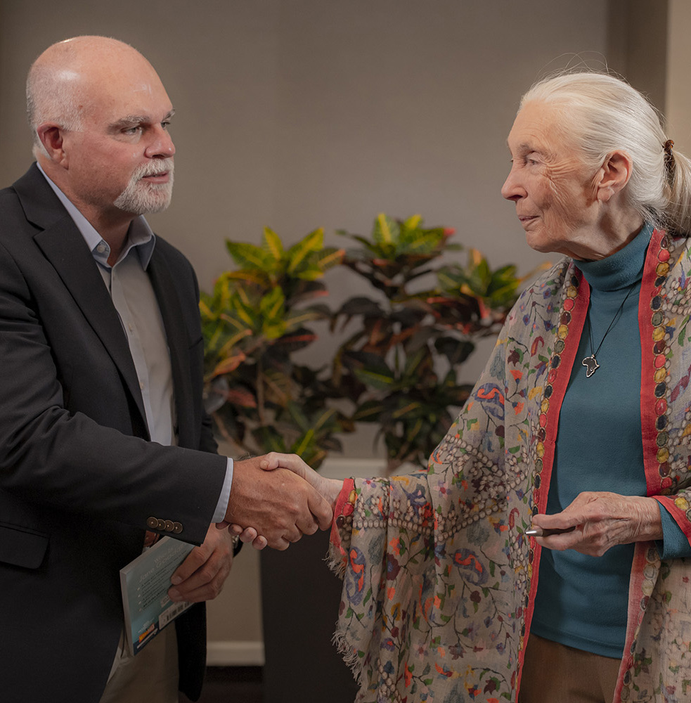 Conversation with Dr. Jane Goodall card